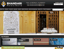Tablet Screenshot of bhandarimarbleworld.com